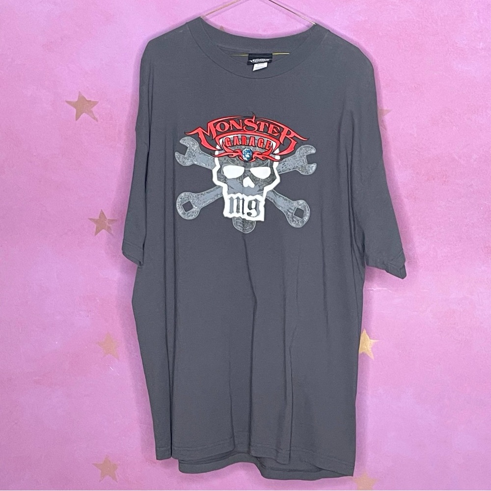 Official Monster Garage T shirt Short Sleeve Gray X-Large XL Discovery Channel